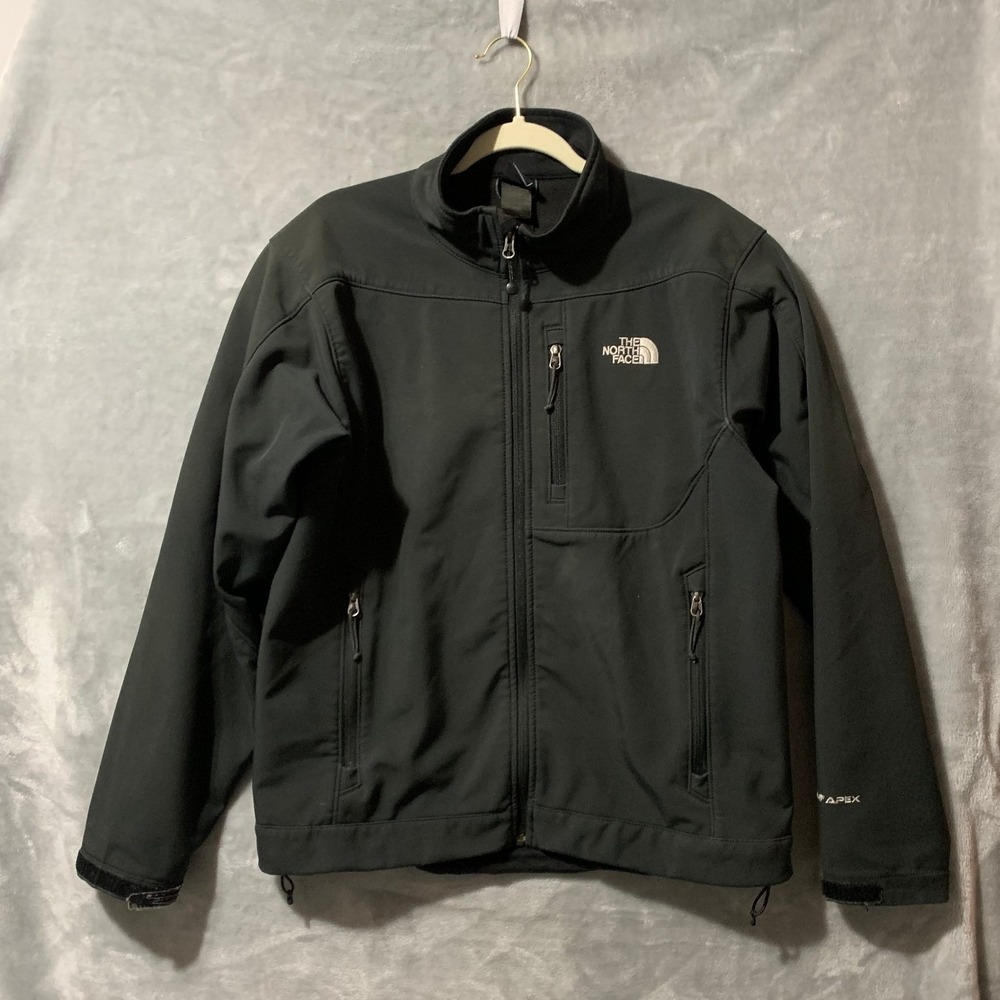 The North Face Apex Men's‎ Medium Black Softshell Jacket Polyester Gorpcore Logo